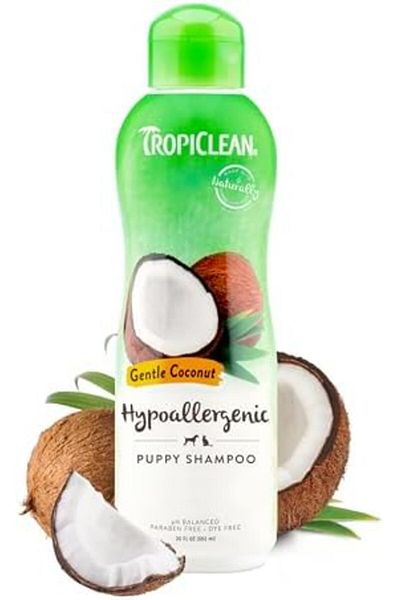 Tropiclean Coconut Hypoallergenic Dog Shampoo | Gentle Puppy for Sensitive Skin Natural Pet Derived