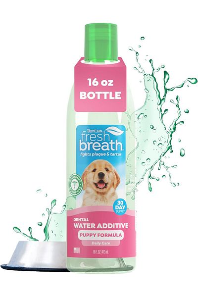 Tropiclean Fresh Breath Puppy Teeth Cleaning - Dental Care Solution for Bad Breath - Oral Care Deodo