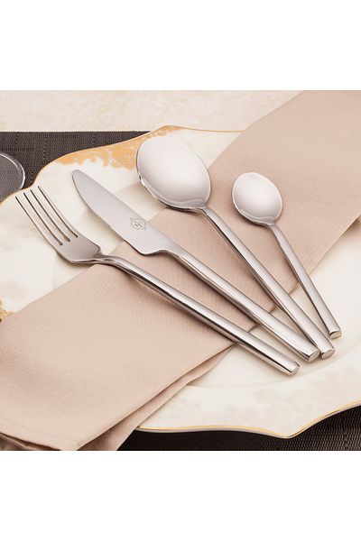 LA MESA silver stainless steel cutlery set 16