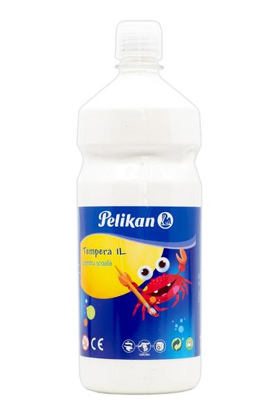 Pelikan Tempera Paint, Color White, Material Liquid Paint, Volume 1L