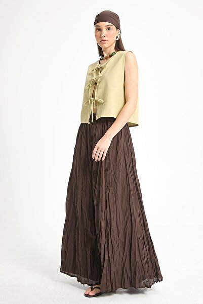 minaaise Oil Green Lace Short 100% Cotton Vest 29204