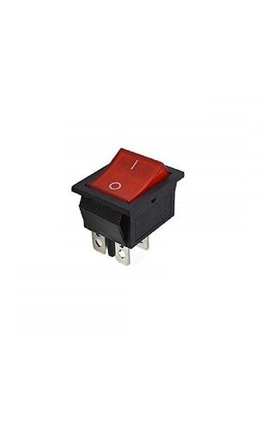 OEM 2-position push button, KCD4, red, 4-pin