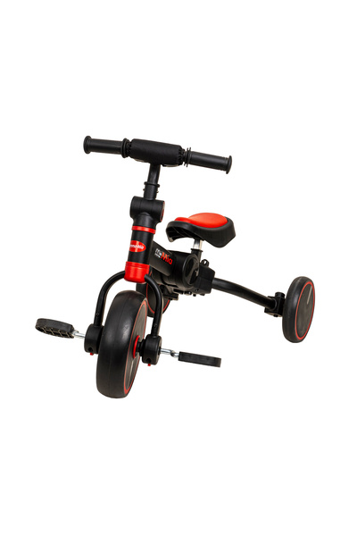 Z-Tools 2 in 1 foldable tricycle for children, adjustable, black-red / ZTS8483