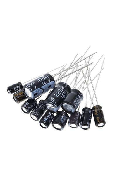 OEM Set condensatori electrolitici, 120 bucati, 12 Valori, 0.22UF-470UF