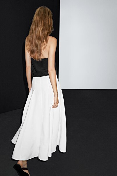 Massimo Dutti Kontrast uzun elbise