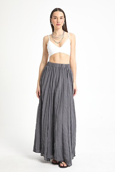 minaaise Anthracite Baie Modal Skirt with Crystals 29290