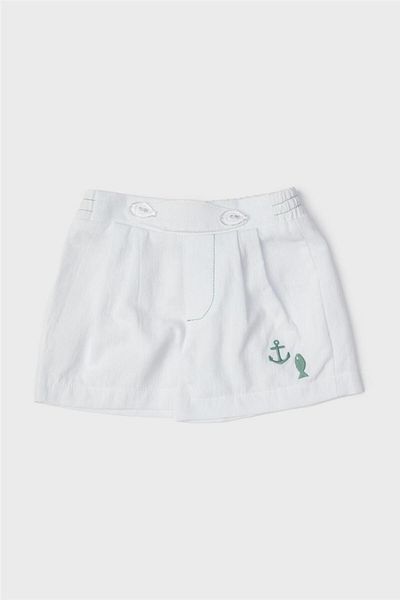 Layette Baby Boy White Shorts