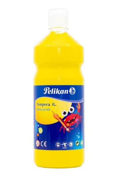 Pelikan Tempera Paint, Color Yellow, Material Liquid Paint, Volume 1L