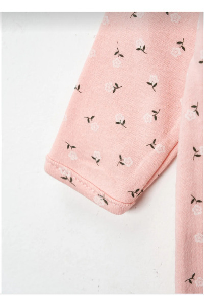 Baby Wings 100% Cotton Snap Booties Floral Themed Jumpsuit 3 Piece Set