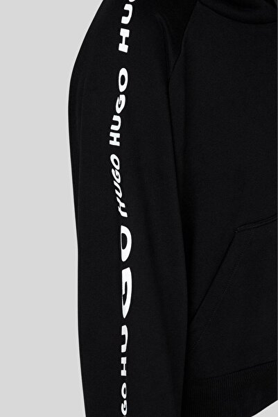 Hugo Boss Regular Fit Kapüşonlu Kadın Sweatshirt Siyah