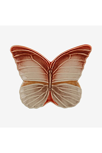 Bordallo Pinheiro Cloudy Butterflies Kırmızı Seramik Servis Tabağı 31 Cm