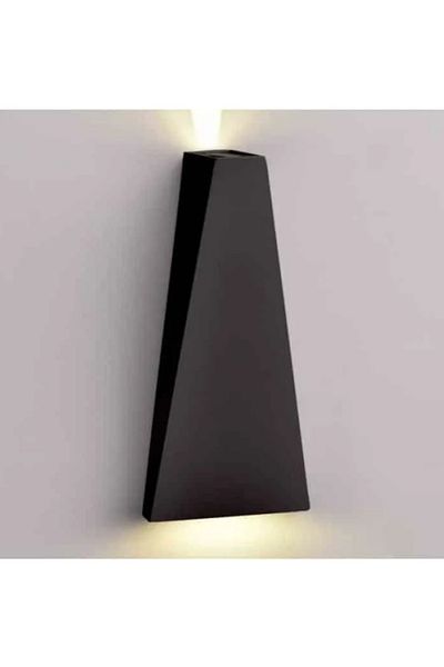 LUXXO Aplica LED de interior/exterior, rezistenta la praf/umiditate, IP65, Nomad, 2x3W, Neagra