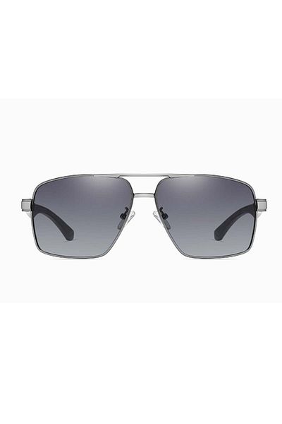 SKYDDAR INNOVATION Men's Sunglasses, Aviator, Polarized, Skyddar LM001, Black;Grey