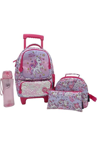 Atrium Unicorn Classic 4-in-1 Value Set Trolley Bag with Accessories – 14 Inch