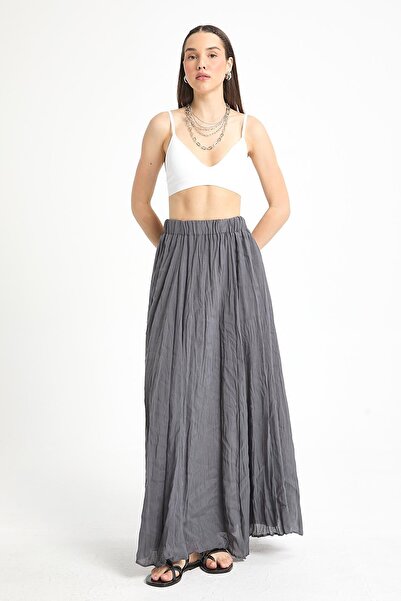 minaaise Anthracite Baie Modal Skirt with Crystals 29290