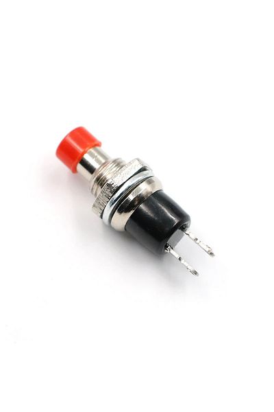 OEM Non-latching push button, 7mm, 2 pins, Red