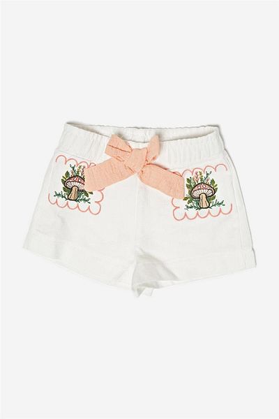 Layette Baby Girl White Shorts