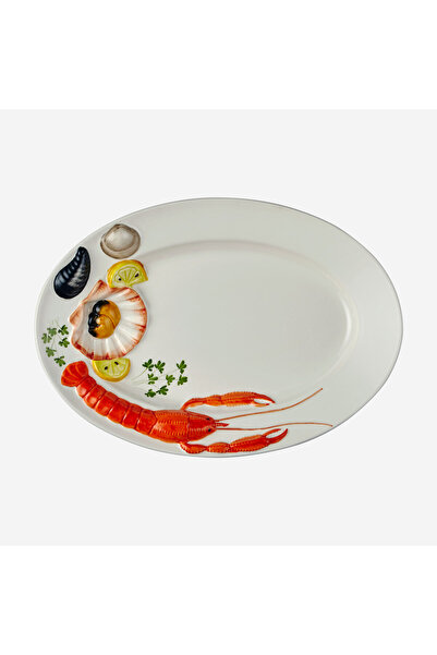 Edelweiss ITALY Beyaz Seramik Servis Tabağı