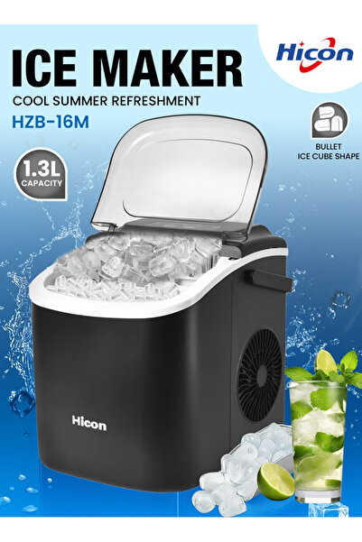 Hicon Automatic ice maker, 15 kg, 1.3 liters, LED display, suitable for home ...
