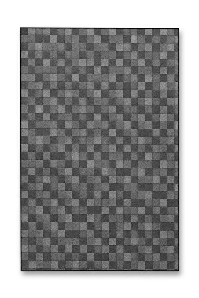 Rugs Modern Halı Mosso Retro Siyah Gri Kareli Desen Dokuma Taban Modern Dekor...
