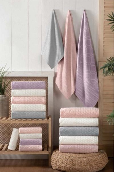 Wovna Bamboo 6Pcs 70X140 Bath Towel Andy