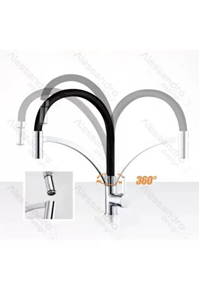 Alista Home Kitchen Faucet, Sanitary Brass, Black with Chrome, WZX/2019