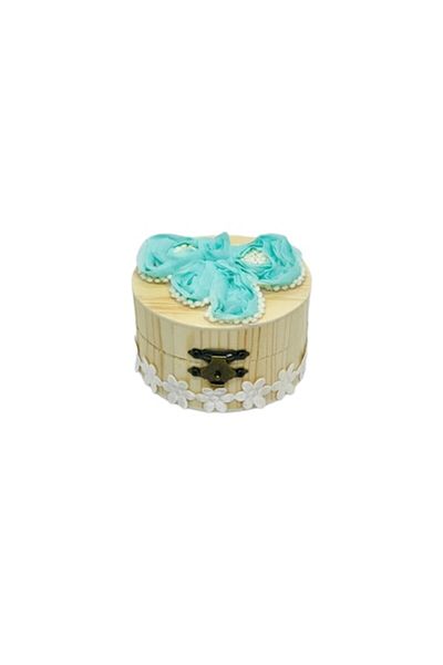 OEM Cutie pentru prima suvita din lemn, rotunda 9x5cm, personalizata