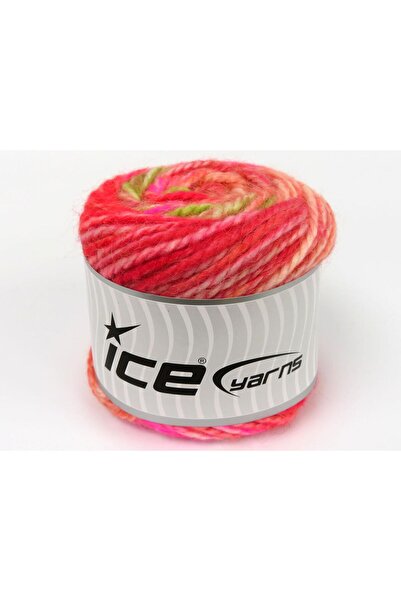 Ice yarns 2 × 150 جرام. كعك الألبين أنجورا، ألوان أخضر أكريليك، ألوان حمراء، ...
