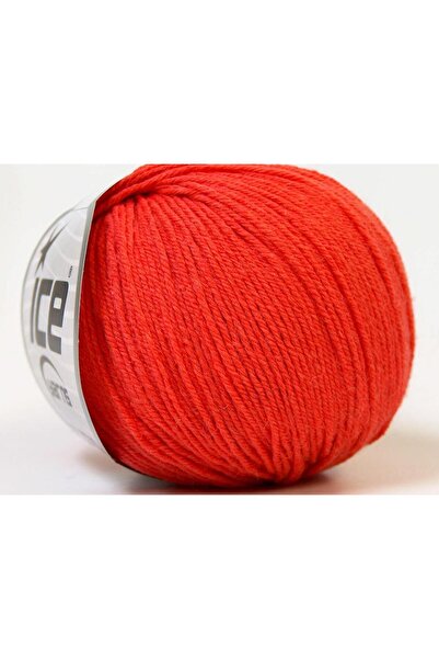 Ice yarns 6×50 جرام. خيوط ميرينو للأطفال، صوف ميرينو برتقالي، للشتاء، للأطفال...
