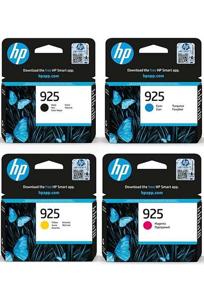 HP 925 4-Color Ink Cartridge Set For Officejet Pro 8123, Officejet Pro 8120 series, OfficeJet Pro 81