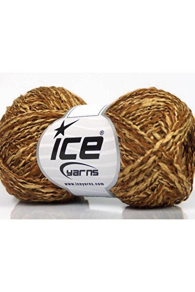Ice yarns 8x50 جرام. دوبيو لانا أكريليك، صوف بني، شعر الجمل الشتوي، صوف