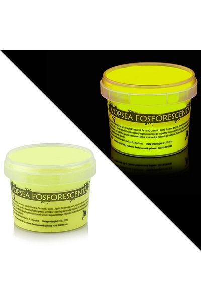 PROCART Glow in the dark phosphorescent paint that illuminates yellow 100 g