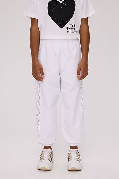 Tyess Girl White Tracksuit Bottom