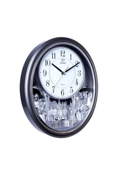 dojana Round Analog Wall Clock Charcoal/White