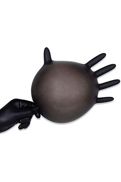 Hyunshuo disposable gloves, set of 100, latex, black, XL