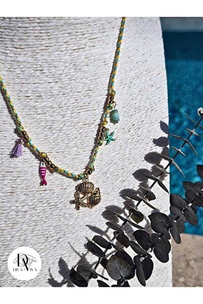 DivaViva Coastal Charms Çelik İp Kadın Kolye