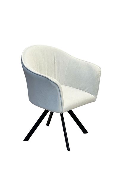rexa Modern Minimalist Fabric Accent Chair – Comfy Seating for Living Room & Bedroom 50 x45 x 40cm
