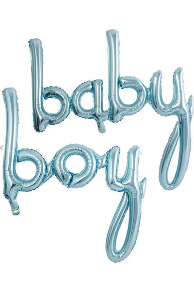 Odimibo Set of 2 boy birthday balloons, blue, foil, 76 x 89 cm / 58 x 64 cm