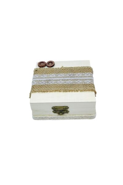 OEM Cutiuta pentru prima suvita, patrata 10x10x5cm, personalizata vintage
