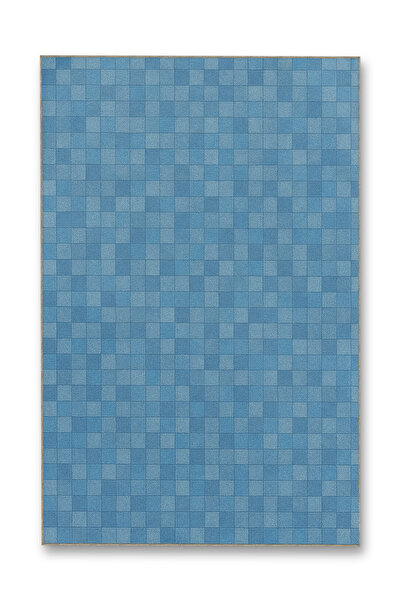 Rugs Modern Halı سجادة موسو ريترو زرقاء منقوشة بنمط مربعات وقاعدة منسوجة، سجا...