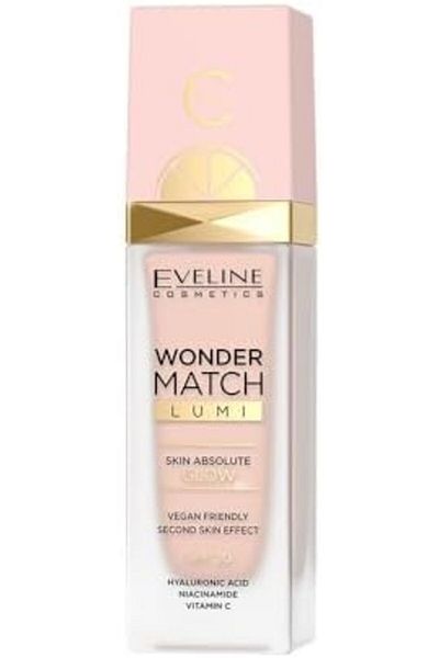 Eveline Cosmetics Wonder Match Lumi Liquid Foundation SPF 20 by Eveline, 30ml, Shade 05 Light, Blue, Suitable for all