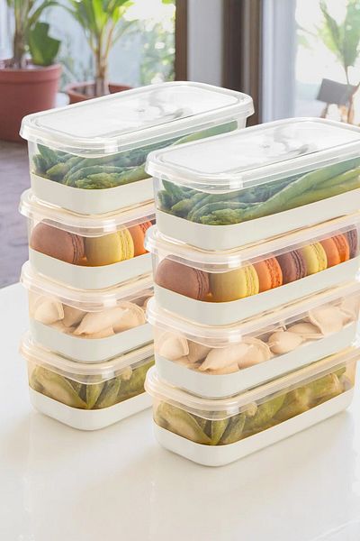 Şahane Pazar 6-Piece Freezer Silicone Base Storage Container 1000ml Spl1082