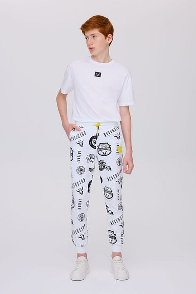 Nebbati Boy Patterned Tracksuit Bottom