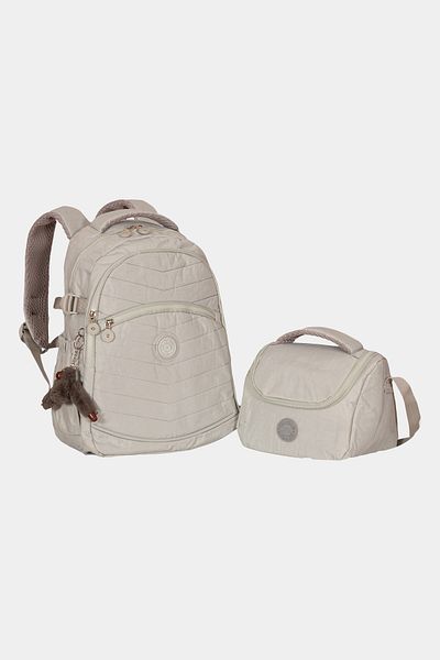 Miracle My Polo Children's Primary School Bag with Lunch Bag Set of 2 Durable Solid Color Backpack