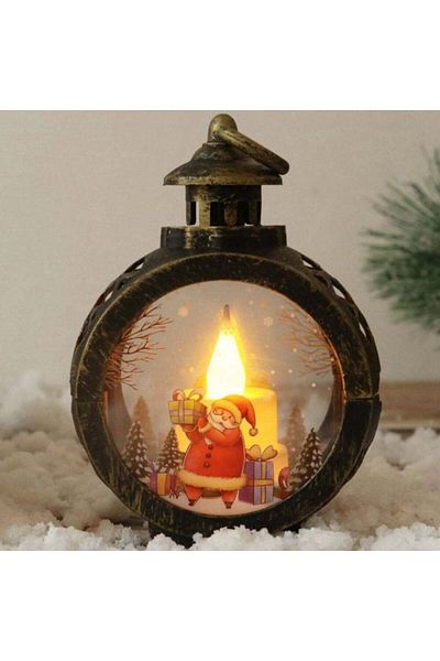 Heimanba Christmas decoration LED lantern Heimanba, plastic/glass, bronze, 12 x 8.5 cm