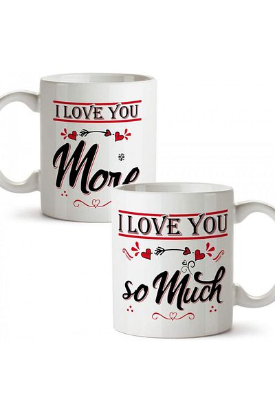 MUGFFINS Mug with love message MUGFFINS, ceramic, multicolor, 350 ml, 10 x 8 cm
