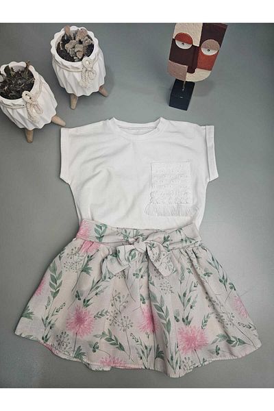 VİYOLİNA Linen skirt set