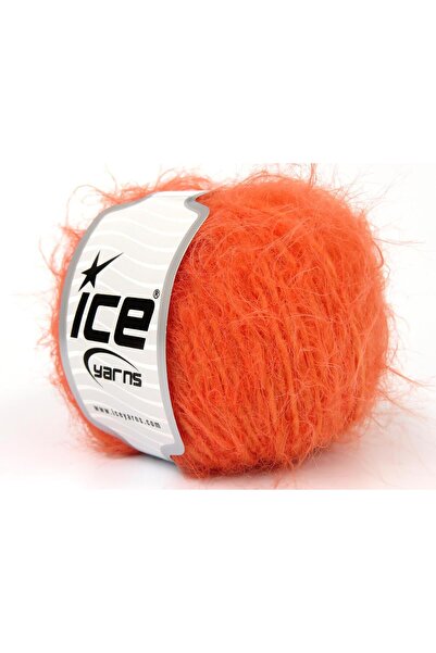 Ice yarns 6×50 جرام. صوف ميرينو فاخر برتقالي اللون، صوف ميرينو، شتوي، صوف