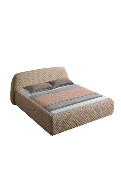 Danube Home Michael 180x200 Upholstered King Bed - Brown