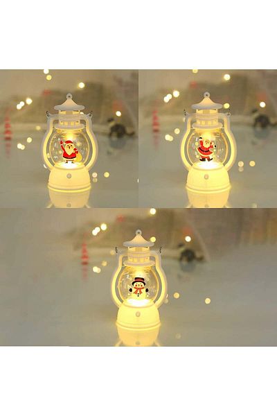 Haimanba Set Of 3 Led Christmas Lanterns, Multicolor, 12.6 X 5.8 Cm
